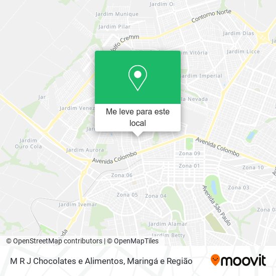 M R J Chocolates e Alimentos mapa