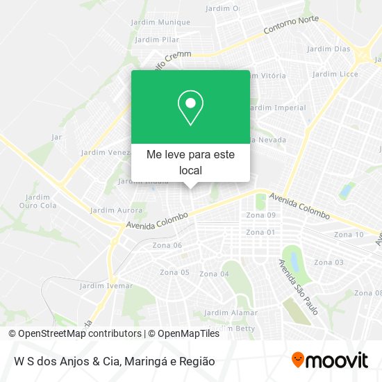 W S dos Anjos & Cia mapa