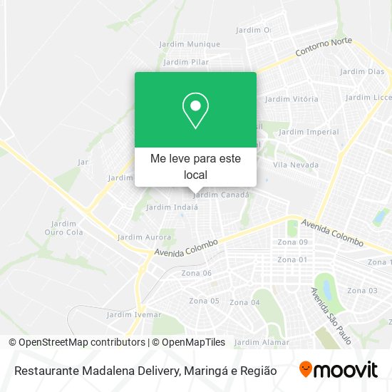 Restaurante Madalena Delivery mapa