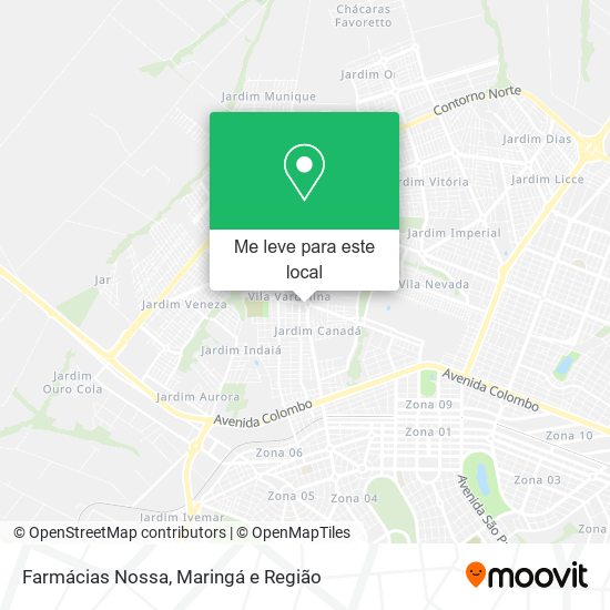 Farmácias Nossa mapa