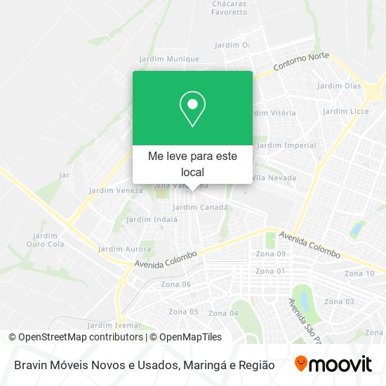 Bravin Móveis Novos e Usados mapa