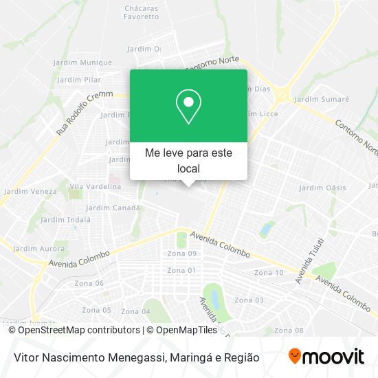 Vitor Nascimento Menegassi mapa