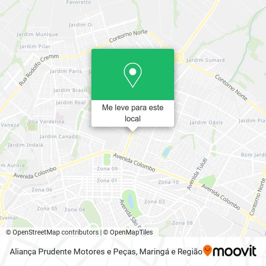 Aliança Prudente Motores e Peças mapa