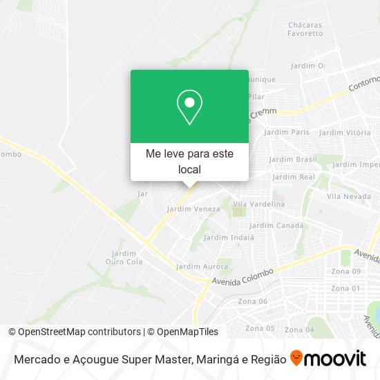 Mercado e Açougue Super Master mapa