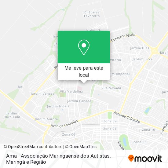 Ama - Associação Maringaense dos Autistas mapa