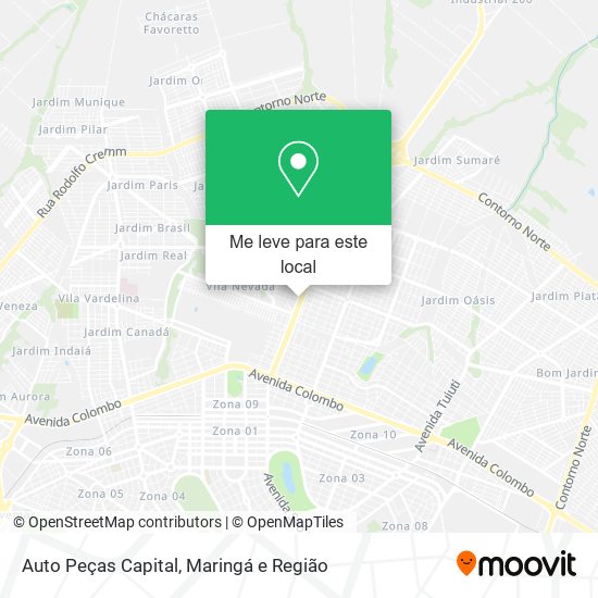 Auto Peças Capital mapa