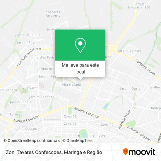 Zoni Tavares Confeccoes mapa