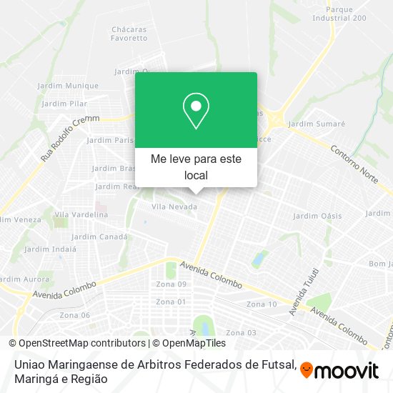 Uniao Maringaense de Arbitros Federados de Futsal mapa