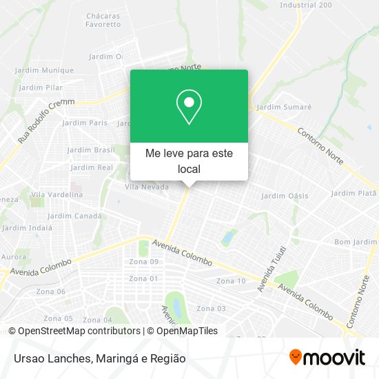Ursao Lanches mapa