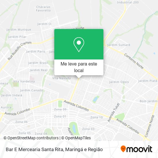 Bar E Mercearia Santa Rita mapa