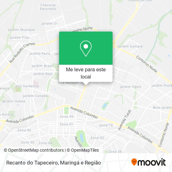 Recanto do Tapeceiro mapa