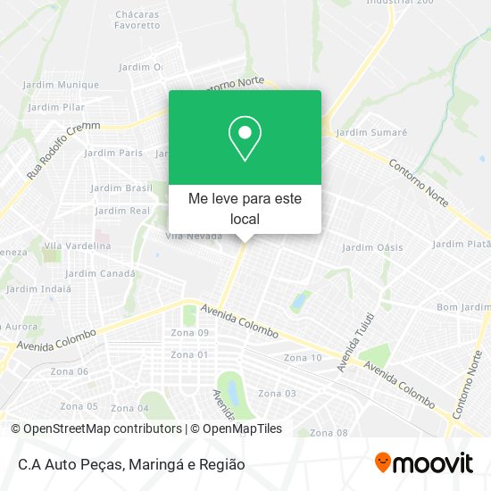 C.A Auto Peças mapa