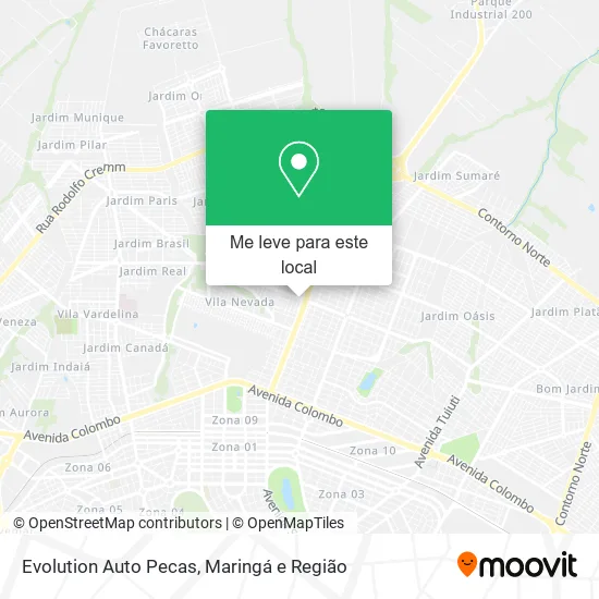 Evolution Auto Pecas mapa