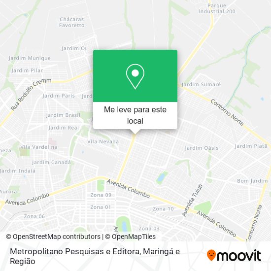 Metropolitano Pesquisas e Editora mapa