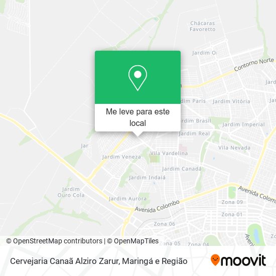 Cervejaria Canaã Alziro Zarur mapa