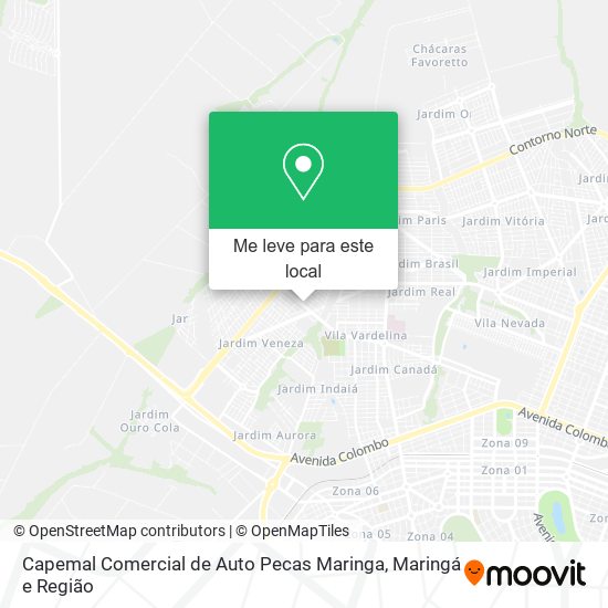 Capemal Comercial de Auto Pecas Maringa mapa