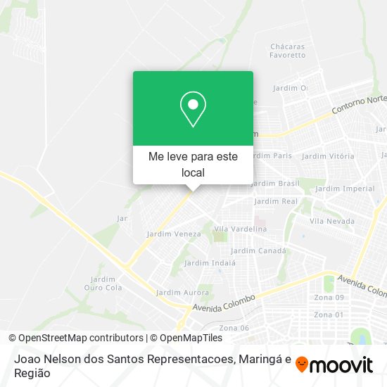 Joao Nelson dos Santos Representacoes mapa