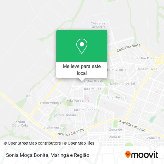 Sonia Moça Bonita mapa