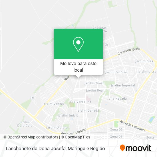 Lanchonete da Dona Josefa mapa