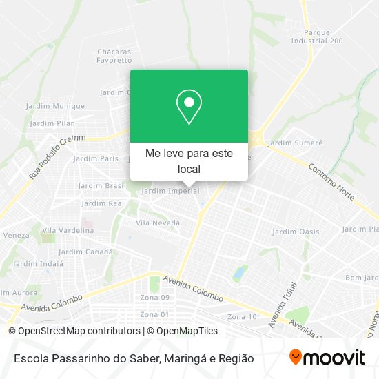 Escola Passarinho do Saber mapa