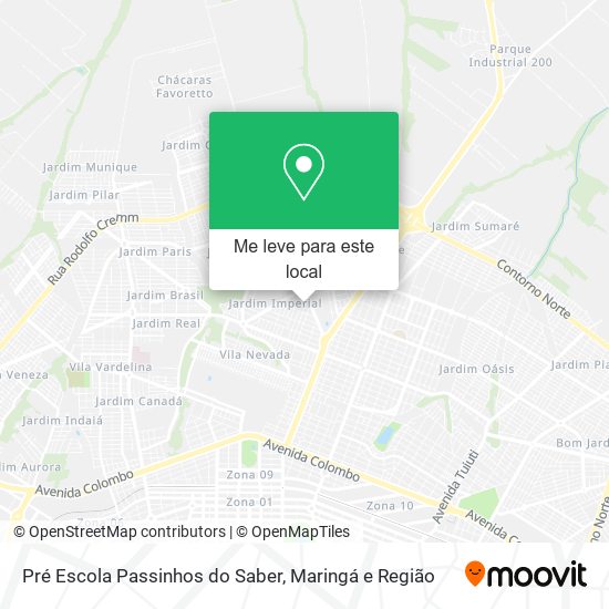 Pré Escola Passinhos do Saber mapa