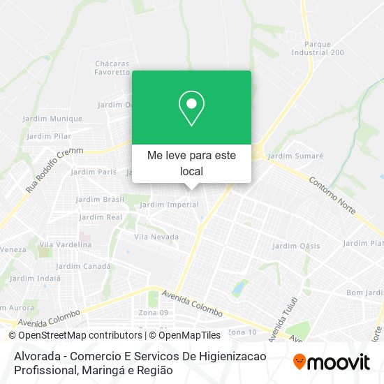 Alvorada - Comercio E Servicos De Higienizacao Profissional mapa