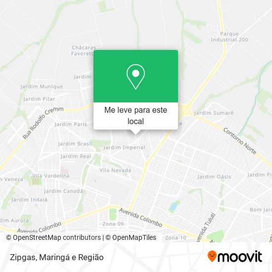 Zipgas mapa