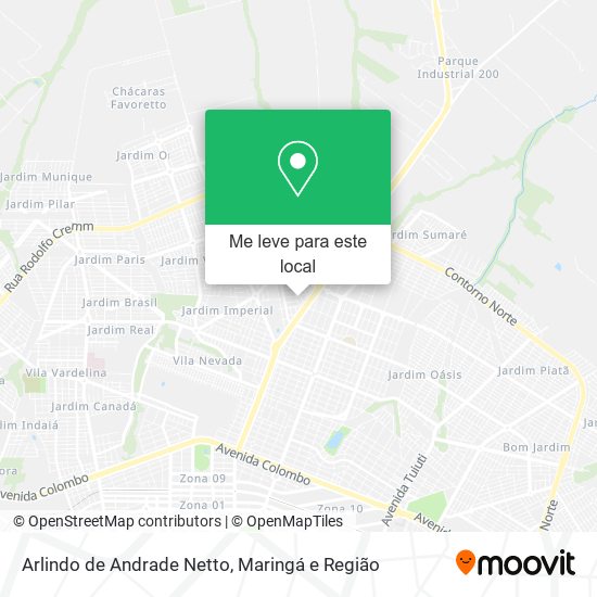 Arlindo de Andrade Netto mapa