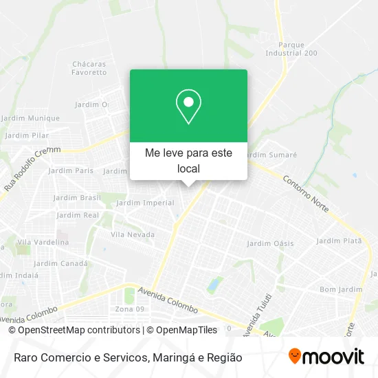 Raro Comercio e Servicos mapa