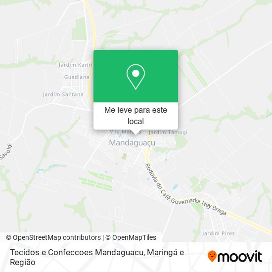 Tecidos e Confeccoes Mandaguacu mapa