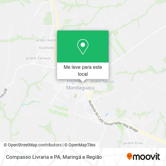 Compasso Livraria e PA mapa