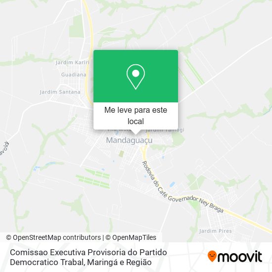 Comissao Executiva Provisoria do Partido Democratico Trabal mapa