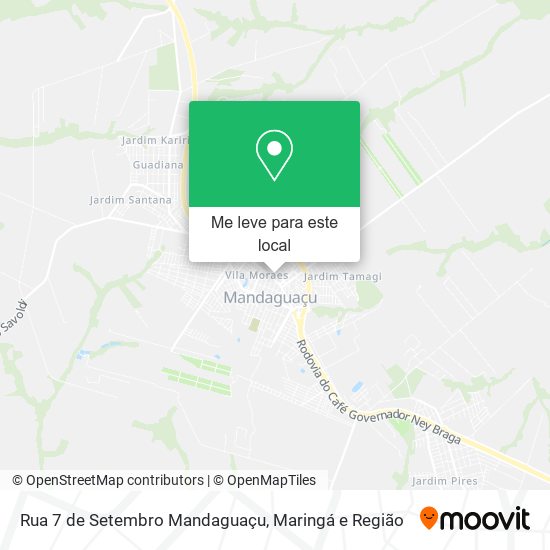 Rua 7 de Setembro Mandaguaçu mapa