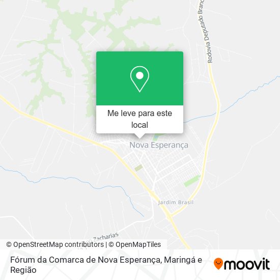 Fórum da Comarca de Nova Esperança mapa