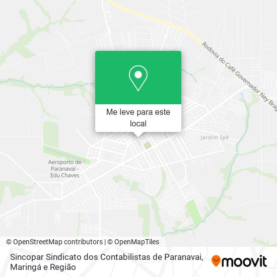 Sincopar Sindicato dos Contabilistas de Paranavai mapa