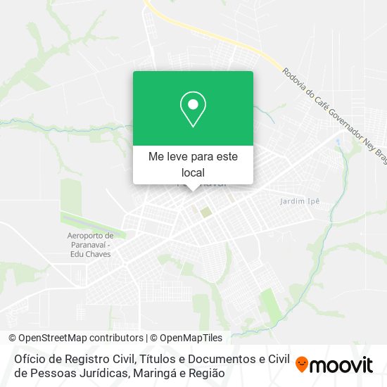 Ofício de Registro Civil, Títulos e Documentos e Civil de Pessoas Jurídicas mapa