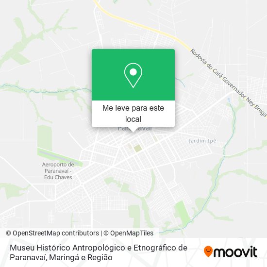 Museu Histórico Antropológico e Etnográfico de Paranavaí mapa