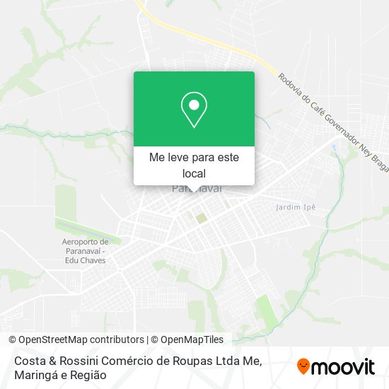 Costa & Rossini Comércio de Roupas Ltda Me mapa