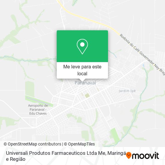 Universali Produtos Farmaceuticos Ltda Me mapa