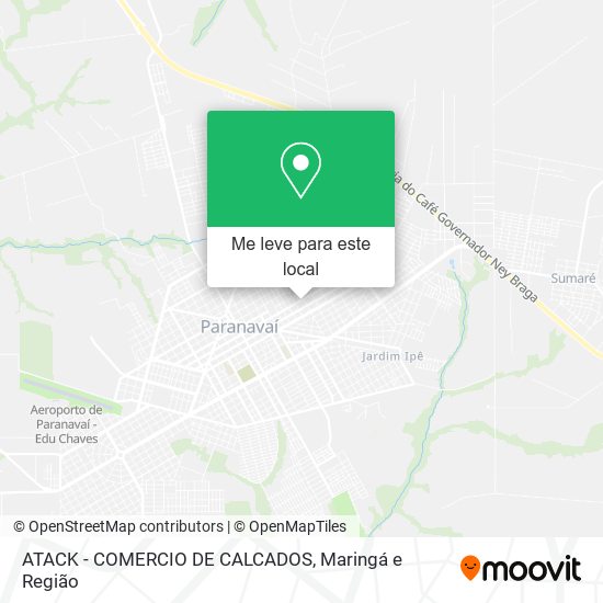 ATACK - COMERCIO DE CALCADOS mapa