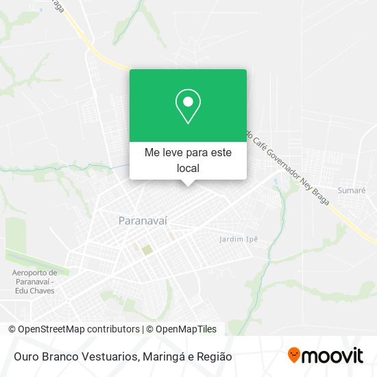 Ouro Branco Vestuarios mapa