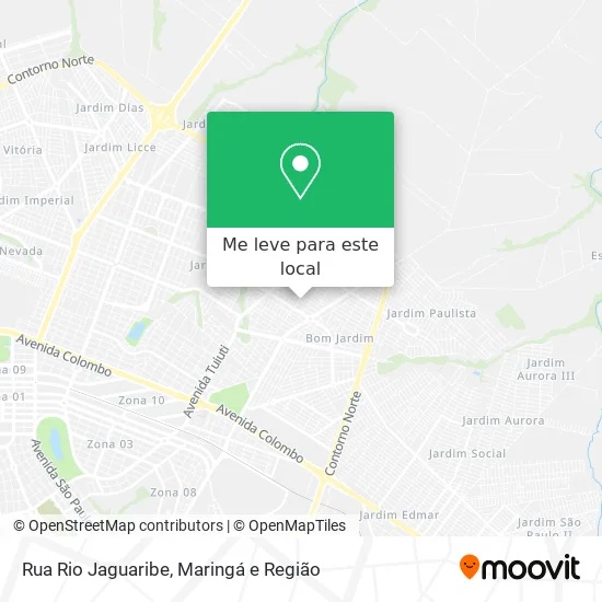 Rua Rio Jaguaribe mapa