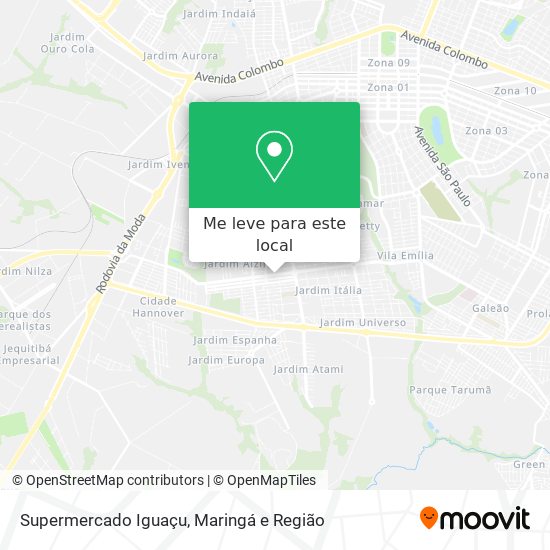 Supermercado Iguaçu mapa