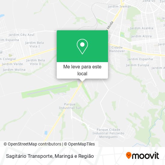 Sagitário Transporte mapa