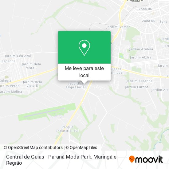 Central de Guias - Paraná Moda Park mapa