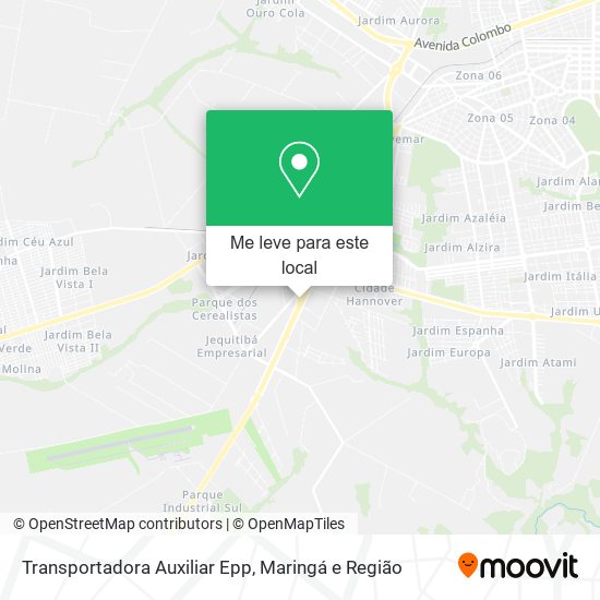 Transportadora Auxiliar Epp mapa