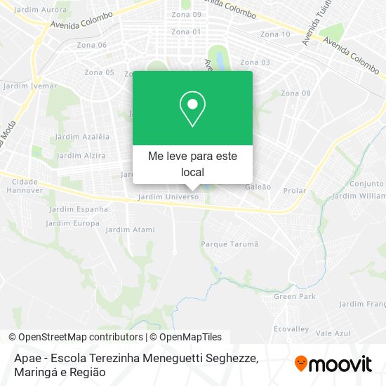 Apae - Escola Terezinha Meneguetti Seghezze mapa