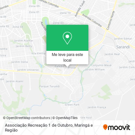 Associação Recreação 1 de Outubro mapa