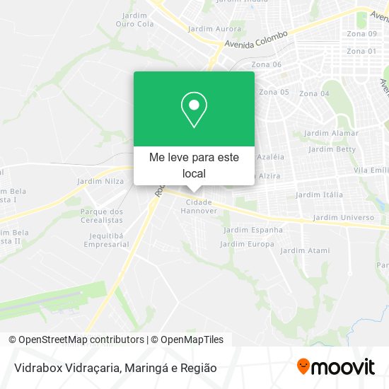 Vidrabox Vidraçaria mapa