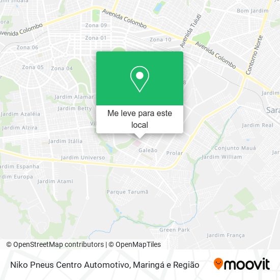 Niko Pneus Centro Automotivo mapa